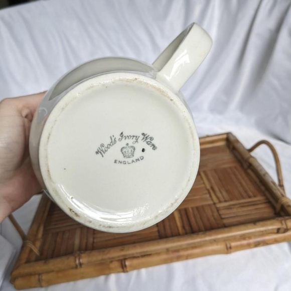 Woods Ivory Ware England White Pitcher - Picture 2 of 6